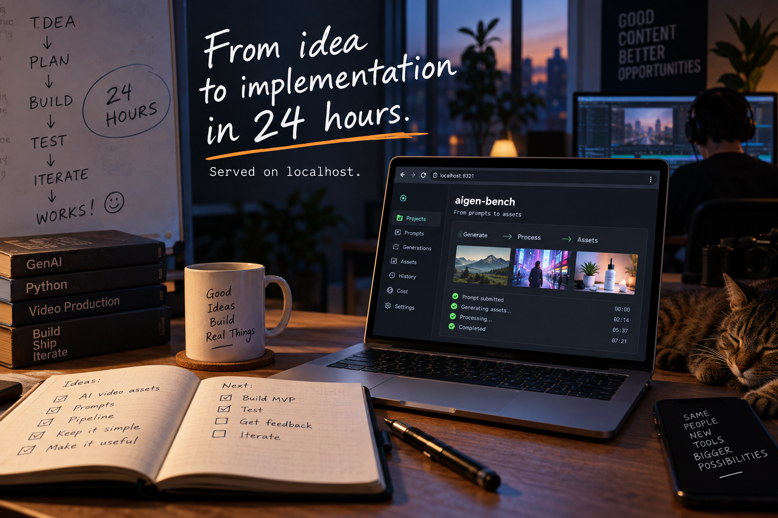 From idea to implementation in 24 hours. Served on localhost.